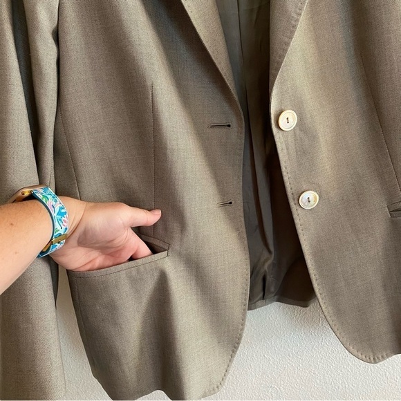 MaxMara beige Virgin Wool 2 button blazer - Picture 11 of 15